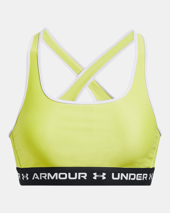 Bra Deportivo Armour® Mid Crossback para Mujer, Yellow, pdpMainDesktop image number 10